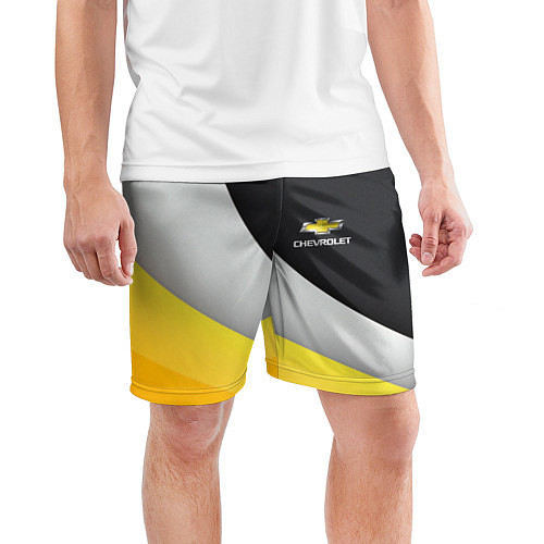Мужские спортивные шорты CHEVROLET / 3D-принт – фото 3