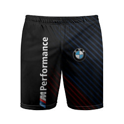 Шорты спортивные мужские BMW PERFORMANCE, цвет: 3D-принт