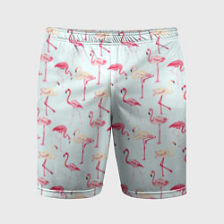 Шорты спортивные мужские Фламинго, цвет: 3D-принт