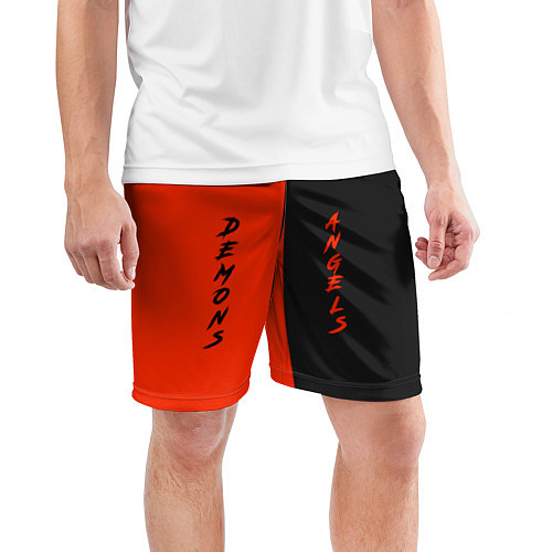 Мужские спортивные шорты AngelsDemons / 3D-принт – фото 3