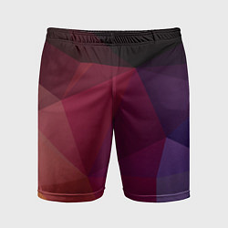 Шорты спортивные мужские Полигональный фон, цвет: 3D-принт