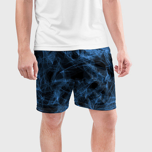 Мужские спортивные шорты Синий дым / 3D-принт – фото 3