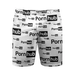 Шорты спортивные мужские PornHub, цвет: 3D-принт
