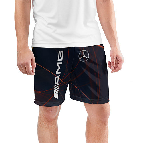 Мужские спортивные шорты MERCEDES-BENZ AMG / 3D-принт – фото 3