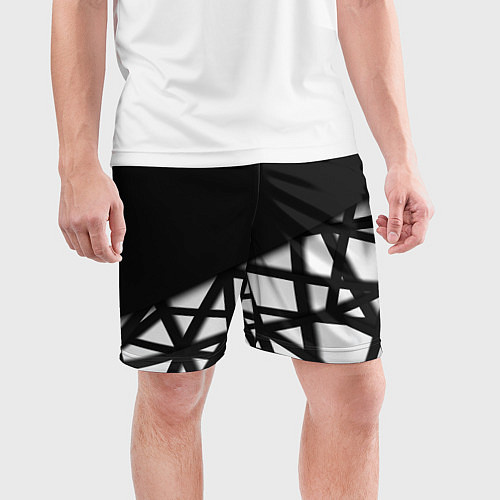 Мужские спортивные шорты BLACK GEOMETRY / 3D-принт – фото 3