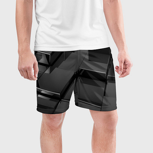 Мужские спортивные шорты ПЛИТЫ 3D / 3D-принт – фото 3