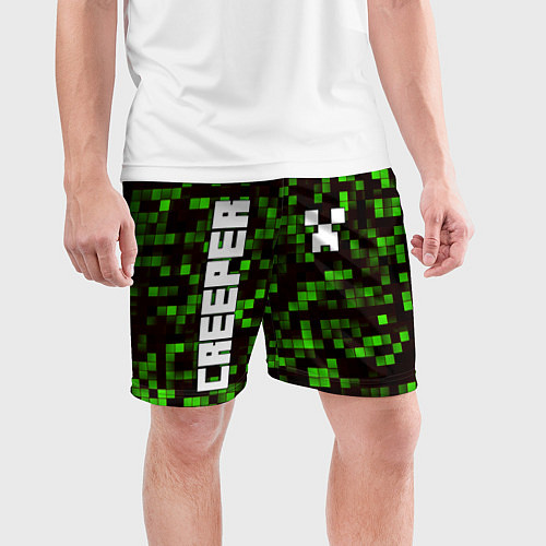Мужские спортивные шорты MINECRAFT CREEPER / 3D-принт – фото 3