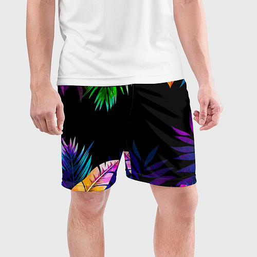 Мужские спортивные шорты Тропическая Ночь / 3D-принт – фото 3