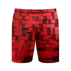 Шорты спортивные мужские 3D кубики, цвет: 3D-принт