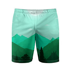 Мужские спортивные шорты Горы пейзаж дикая природа