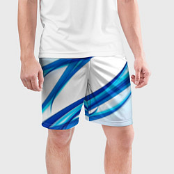 Шорты спортивные мужские STRIPES BLUE, цвет: 3D-принт — фото 2