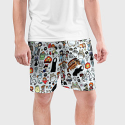 Шорты спортивные мужские Тоторо, цвет: 3D-принт — фото 2