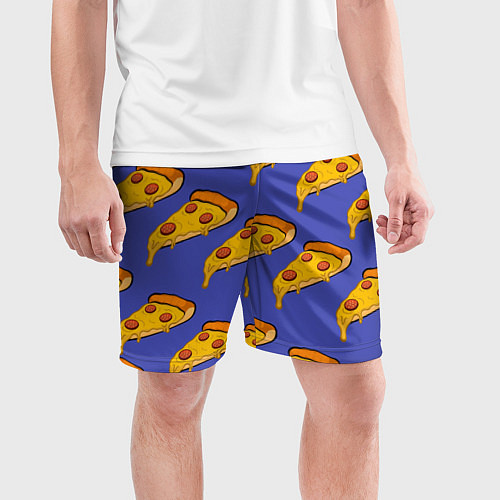 Мужские спортивные шорты Кусочки пиццы / 3D-принт – фото 3