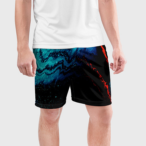 Мужские спортивные шорты ПЛАЗМА / 3D-принт – фото 3