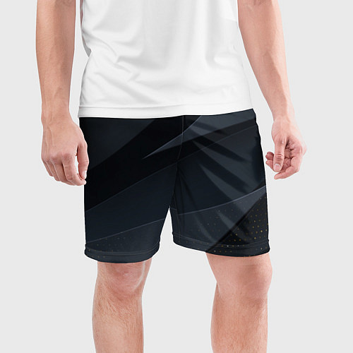 Мужские спортивные шорты Metalic gray / 3D-принт – фото 3