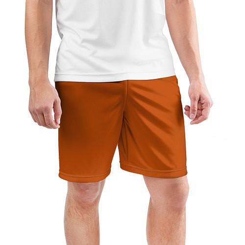 Мужские спортивные шорты Радуга v6 - оранжевый / 3D-принт – фото 3