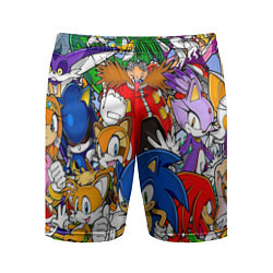Шорты спортивные мужские Sonic, цвет: 3D-принт