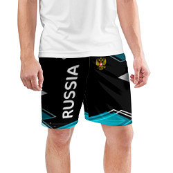 Шорты спортивные мужские RUSSIA, цвет: 3D-принт — фото 2