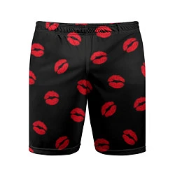 Шорты спортивные мужские Поцелуи, цвет: 3D-принт