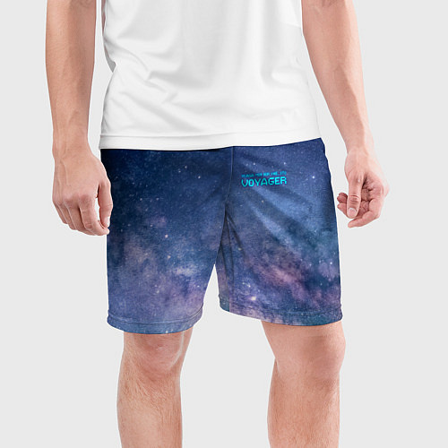 Мужские спортивные шорты Услышь мой вой уже, это Voyager / 3D-принт – фото 3