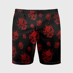 Мужские спортивные шорты Samurai pattern - красный