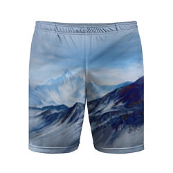Мужские спортивные шорты Серо-голубые горы