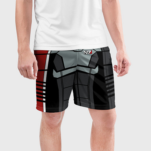 Мужские спортивные шорты КОСТЮМ N7 MASS EFFECT N7 М / 3D-принт – фото 3