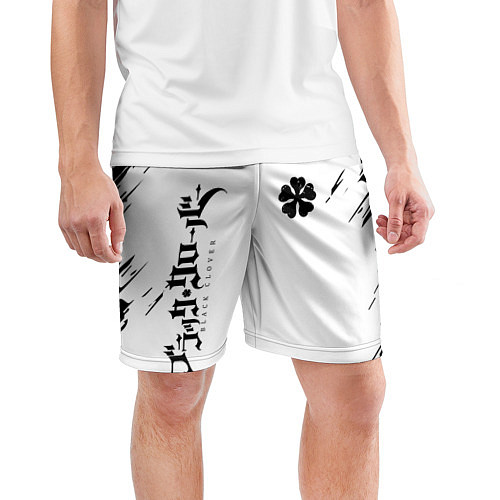 Мужские спортивные шорты Черный клеывер аниме / 3D-принт – фото 3