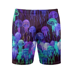 Мужские спортивные шорты Неоновые медузы
