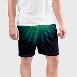Шорты спортивные мужские Сияние 3D, цвет: 3D-принт — фото 2