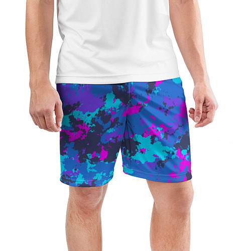 Мужские спортивные шорты Неоновые краски / 3D-принт – фото 3