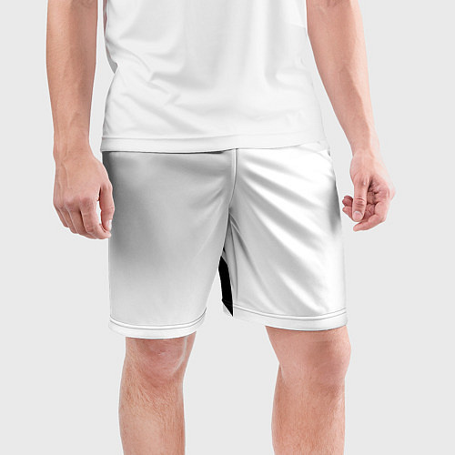 Мужские спортивные шорты Хляби Небесные, цвет чёрный / 3D-принт – фото 3