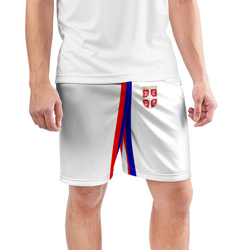 Мужские спортивные шорты Сборная Сербии / 3D-принт – фото 3