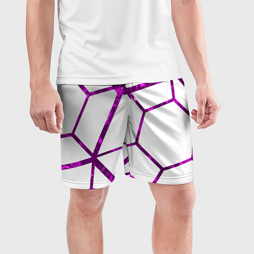 Мужские спортивные шорты Hexagon / 3D-принт – фото 3