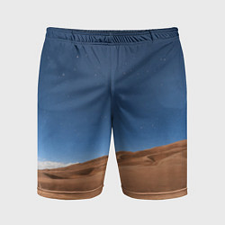 Шорты спортивные мужские Пустыня, цвет: 3D-принт