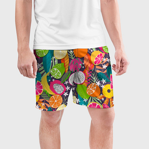 Мужские спортивные шорты Фрукты / 3D-принт – фото 3