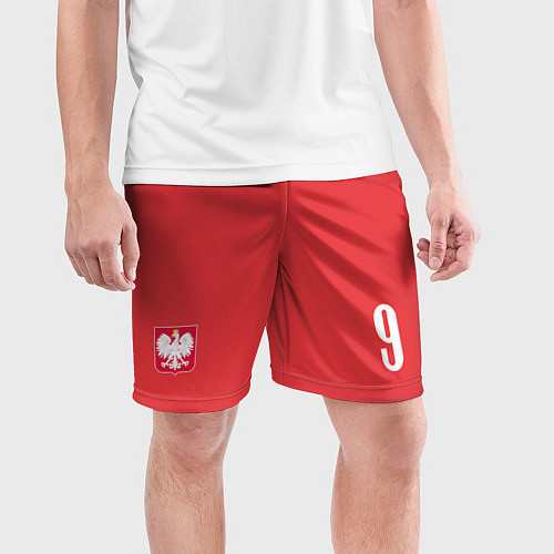 Мужские спортивные шорты Lewandowski Poland 9 низ / 3D-принт – фото 3