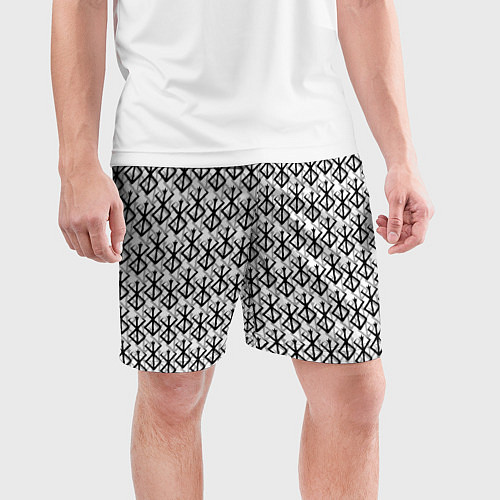 Мужские спортивные шорты Берсерк много логотипов / 3D-принт – фото 3