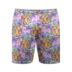 Мужские спортивные шорты Тигр в цветах