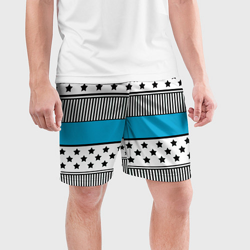 Мужские спортивные шорты Молодежный современный узор / 3D-принт – фото 3