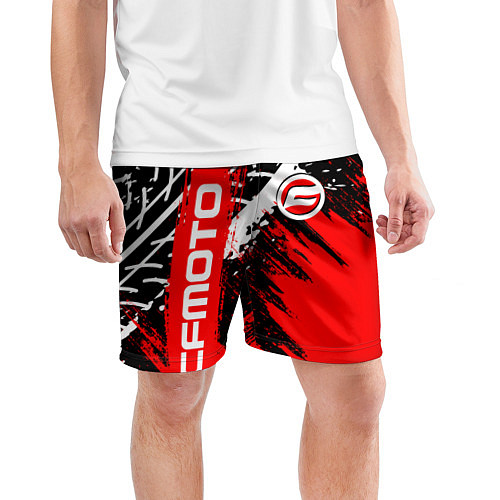 Мужские спортивные шорты CFmoto СФ мото RED STYLE / 3D-принт – фото 3