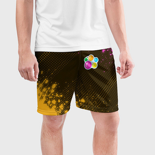 Мужские спортивные шорты Симпл Димпл - Краска / 3D-принт – фото 3