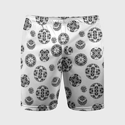 Мужские спортивные шорты Черно-белый геометрический узор