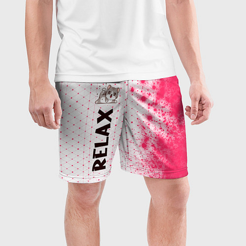 Мужские спортивные шорты Kitty Yoga - Paint Vertical / 3D-принт – фото 3