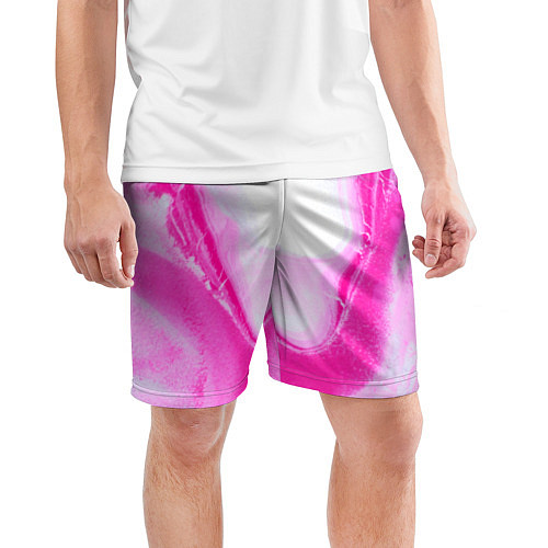 Мужские спортивные шорты Жидкий пурпур / 3D-принт – фото 3