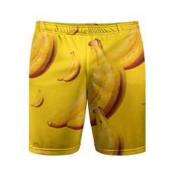 Шорты спортивные мужские Банановый рай, цвет: 3D-принт