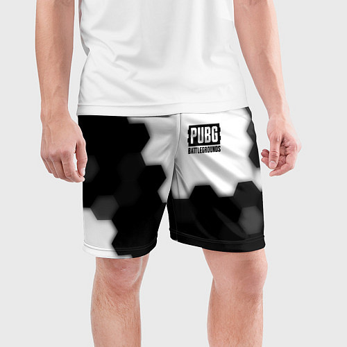 Мужские спортивные шорты PUBG: Battlegrounds - Hexagon / 3D-принт – фото 3