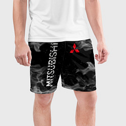 Шорты спортивные мужские MITSUBISHI ОГОНЬ, цвет: 3D-принт — фото 2