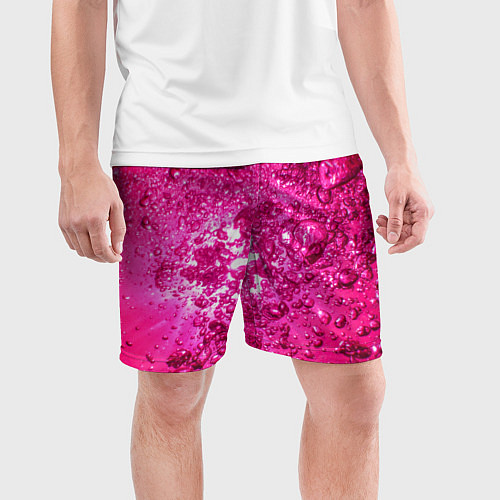 Мужские спортивные шорты Розовые Пузырьки / 3D-принт – фото 3