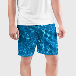 Шорты спортивные мужские Текстура Воды Море, цвет: 3D-принт — фото 2